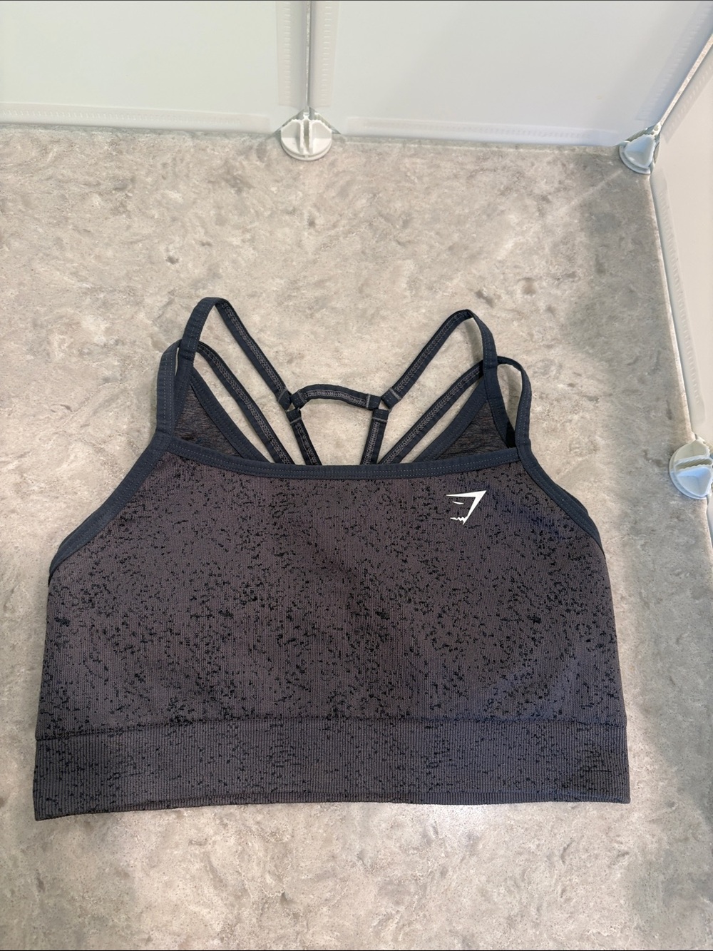 Gymshark Blue Speckle Strappy Sports Bra